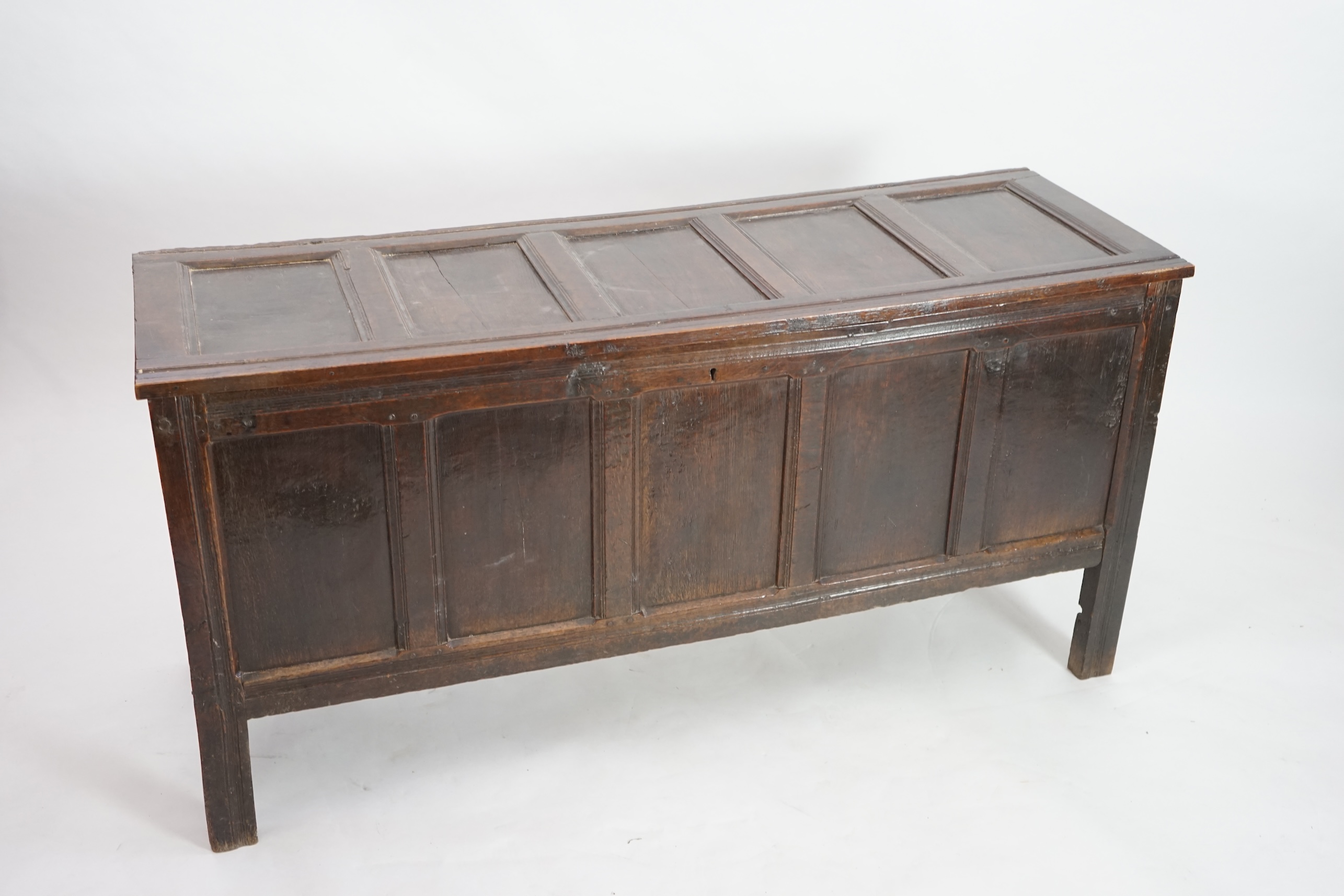 A 17th century oak coffer